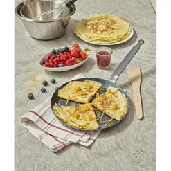 Poêle à Crêpes Tôle Bleue Ø 20 cm Outdoor De Buyer