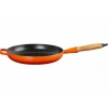 Poêle en Fonte 28 cm Volcanique avec Manche en Bois Le Creuset Signature