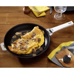 Poêle Mutine Ø 28 cm Manche Amovible Anti-Adhésive Inox Cristel