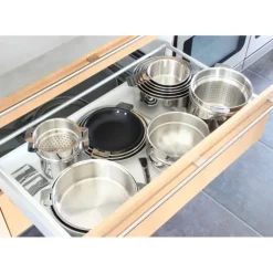 Poêle Mutine Ø 24 cm Manche Amovible Anti-Adhésive Inox Cristel