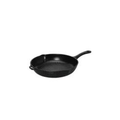 Poêle-gril en Fonte rond 25 cm Noir Mat Chasseur