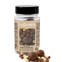 Pot de Décors en Perles Or et Chocolat au Lait 50 g ScrapCooking