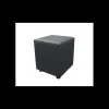 Pouf Carré en Simili Cuir Noir Lisbonne 2imahl