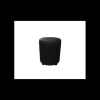Pouf Rond en Simili Cuir Noir Lisbonne 2imahl