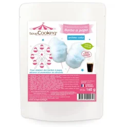 Préparation sucrée pour barbe à papa bleue goût cola