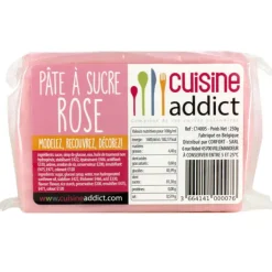Pâte à Sucre Rose 250g Cuisineaddict
