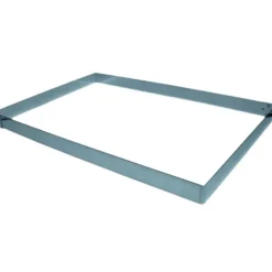 Rectangle Inox sans fond 49,5 x 29 cm H.3,5 cm