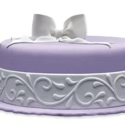 Ruban Pate à Sucre Blanc Arabesque 1,25 m x H 5 cm Patisdécor