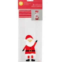 Sachet Bonbon Père Noël 10 x 5 cm x H 24 cm (x20) Wilton