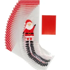 Sachet Bonbon Père Noël 10 x 5 cm x H 24 cm (x20) Wilton