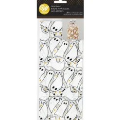 Sachet Bonbon Transparent Fantôme Halloween Wilton (x20)