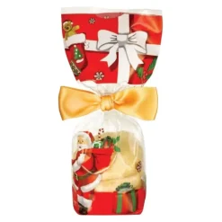 Sachet Confiserie Père Noël 14x30,5cm (x100) - Fond Cartonné