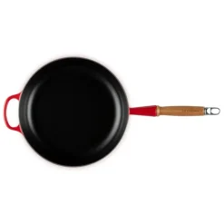 Sauteuse en Fonte 28 cm Cerise avec Manche en Bois Le Creuset Signature