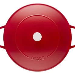 Sauteuse en Fonte Chistera 24 cm Rouge Cerise Staub