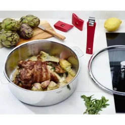 Sauteuse Mutine Ø 26 cm Manche Amovible Anti-Adhésive Inox Cristel