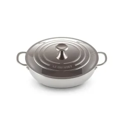 Sauteuse Provençale Inox Signature 30 cm et couvercle Le Creuset