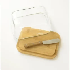 Set Beurrier en Verre et Bambou Pebbly