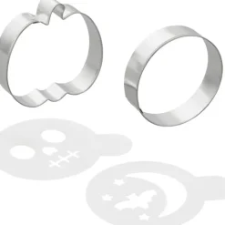 Set de 2 Emporte-Pièces et 2 Pochoirs Halloween Wilton