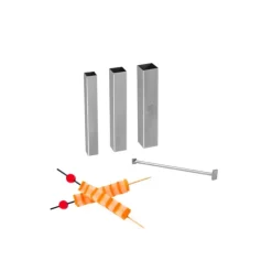 Set Design culinaire, 3 tubes découpoirs carrés + poussoirs