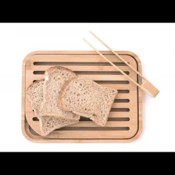 Set Planche à Pain 26 x 20 cm + Pince à Toast Bambou Pebbly