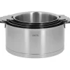 Série de 4 Casseroles Strate Amovible Inox Cristel