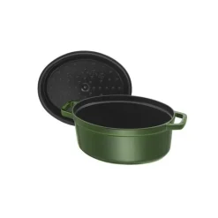 STAUB Cocotte Fonte Ovale 29 cm Vert Basilic Majolique 4,2 L