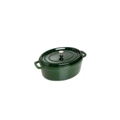 STAUB Cocotte Fonte Ovale 33 cm Vert Basilic Majolique 6,7 L