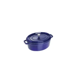 STAUB Cocotte Fonte Ovale 29 cm Bleu Intense Majolique 4,2 L