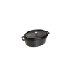 STAUB Cocotte Fonte Ovale 29 cm Noir Mat 4,2 L