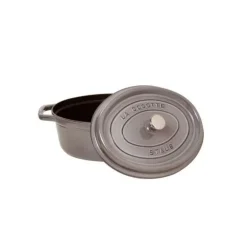STAUB Cocotte Fonte Ovale 31 cm Gris Graphite 5,5 L