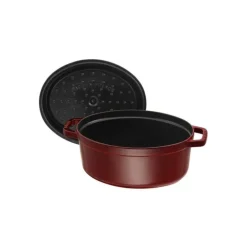STAUB Cocotte Fonte Ovale 33 cm Grenadine Majolique 6,7 L