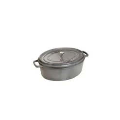 STAUB Cocotte Fonte Ovale 33 cm Gris Graphite 6,7 L