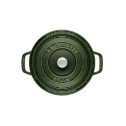 STAUB Cocotte Fonte Ronde 26 cm Vert Basilic Majolique 5,2 L