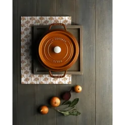 STAUB Cocotte Fonte Ronde 24 cm Cannelle Majolique 3,8 L