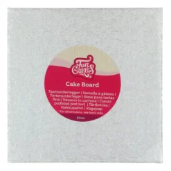 Support Gâteau Carré 22,5 x 0,4 cm Argenté Funcakes
