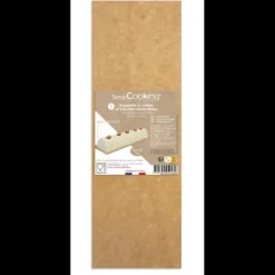 Supports à Gâteaux Kraft et Blanc Rectangle 10 x 30 cm Scrapcooking (x5)