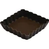 Tartelette carrée cannelée fond fixe