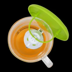 Tasse à Thé avec Infuseur et Couvercle Vert Botanique 400 ml QDO