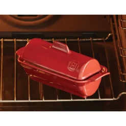 Terrine à foie gras façon médaillon 0,5L Emile Henry - Couleur Farine