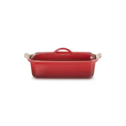 Terrine Rectangulaire avec presse 28 cm Cerise Le Creuset céramique