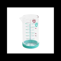 Verre Doseur en Verre et Silicone 200 ml Bleu Pebbly