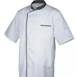 Veste de Cuisine Mixte Blanche/Parement Gris ENERGY T.5 Robur
