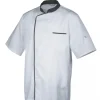Veste de Cuisine Mixte Blanche/Parement Gris ENERGY T.2 Robur