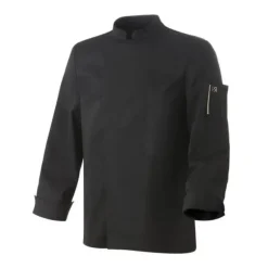 Veste de Cuisine Mixte Noire Parement NERO T.4 Robur manches longues