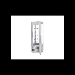 Vitrine Réfrigérée Verticale 360 L avec 5 Plateaux Tournants Inox Roller Grill