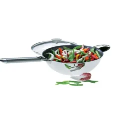 Wok Casteline Ø 28 cm Manche Amovible Anti-Adhésif Inox Cristel