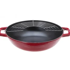 Wok en Fonte 30 cm Rouge Staub